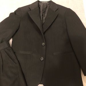 Boys black suit (jacket and pants) size 8